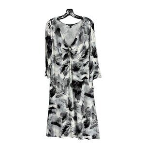 Relativity Dress Women's 1X Twist Bodice 3/4 Sleeve New